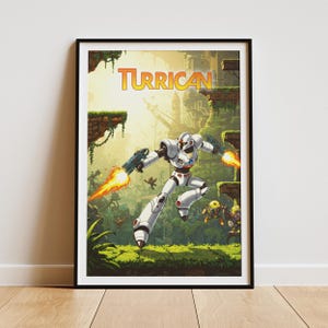 Turrican Poster - Retro Game Poster - Vintage Pixel Art Wall Decor - Gaming Room Printable Art - Retro Gaming Wall Poster - Vintage Poster