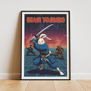 Usagi Yojimbo Retro Game Poster - Vintage Pixel Art Wall Decor - Classic Amiga video game art - Vintage Game Poster - Amiga Gaming Poster