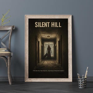 Horror Game inspired Poster - Video Game Wall Art - Retro Game Poster - Game Room Wall Art - Gamer Wall Decor - Printable Gaming Art
