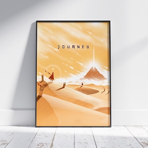 Journey Poster - Gaming Poster - Video Game Wall Art - Retro Game Poster - Game Room Wall Art - Gamer Wall Decor - Printable Gaming Art