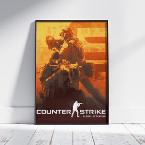 Counter Strike Poster - Gaming Poster - Video Game Wall Art - Retro Game Poster - Game Room Wall Art - Gamer Wall Decor - Printable Poster
