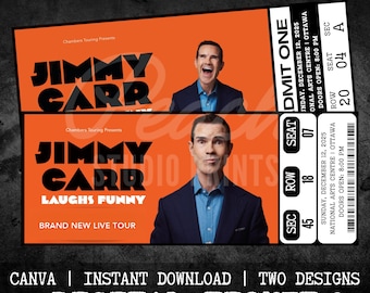 Jogi Carr Ticket Laughs Lustige Tour 2024 | Personalisierte Live Stand Up Comedy Show Geschenk offenbaren | Benutzerdefinierte Andenken | Sofort Download