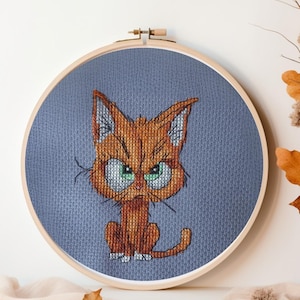 Funny Sarcastic Cat cross stitch pattern  Digital PDF Instant Download counted embroidery DIY gift