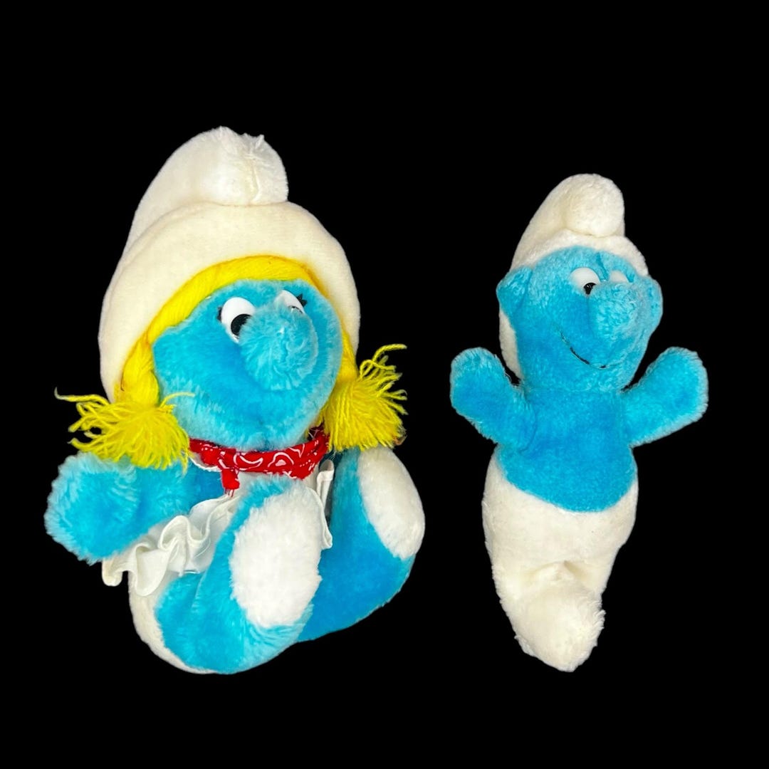 Orly Jouet - Vintage - Car Schtroumpfs et Présentoir - 1980-1989
