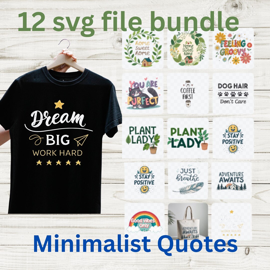 Minimalist SVG Bundle | Simple Line Art Svg | Clean Modern Quotes SVG ...