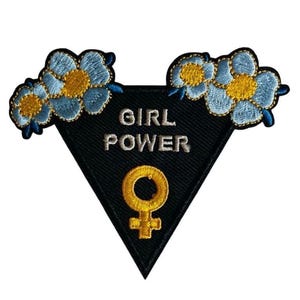 Patch Aufnäher „Girl Power“, Feministisch Frauen Power Bügelpatch femin, Feminismus Aufnäher zum Aufnähen Aufbügeln, Starke Frauen DIY