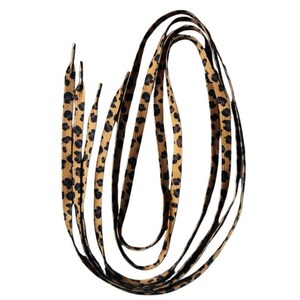 2 Leo Schnürsenkel Paar Leopard, Schuhbänder Leopard-Print, Statement Accessoire, Accessoire, Geschenkidee DIY und Alltag