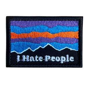 Patch „I hate people“ Patagonia Aufnäher oder Klett