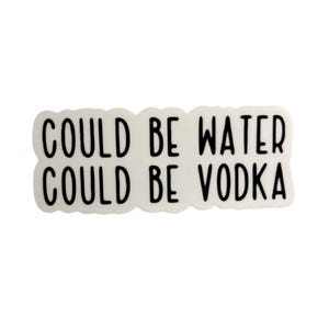 Sticker Set 3x Sticker Aufkleber Vodka Wasser Trinkglas Flasche Laptop Spaß, Lustige Aufkleber für Glas Flasche Laptop, Party Festival Deko