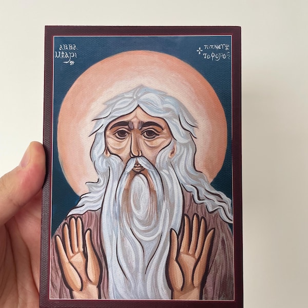 Abba Macarius the Spiritbearer | Contemporary Coptic Icon