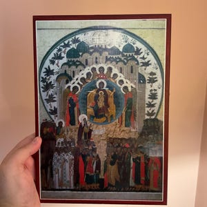 15th century, Synaxis of the Theotokos (Russian) | Handmade Orthodox Icon