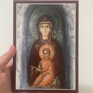 Ancient Virgin Fresco | Handmade Orthodox Icon