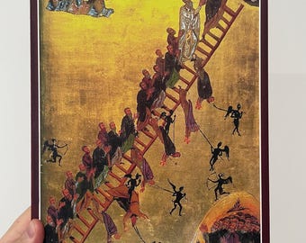 Ladder of Divine Ascent Icon | Handmade Orthodox Icon