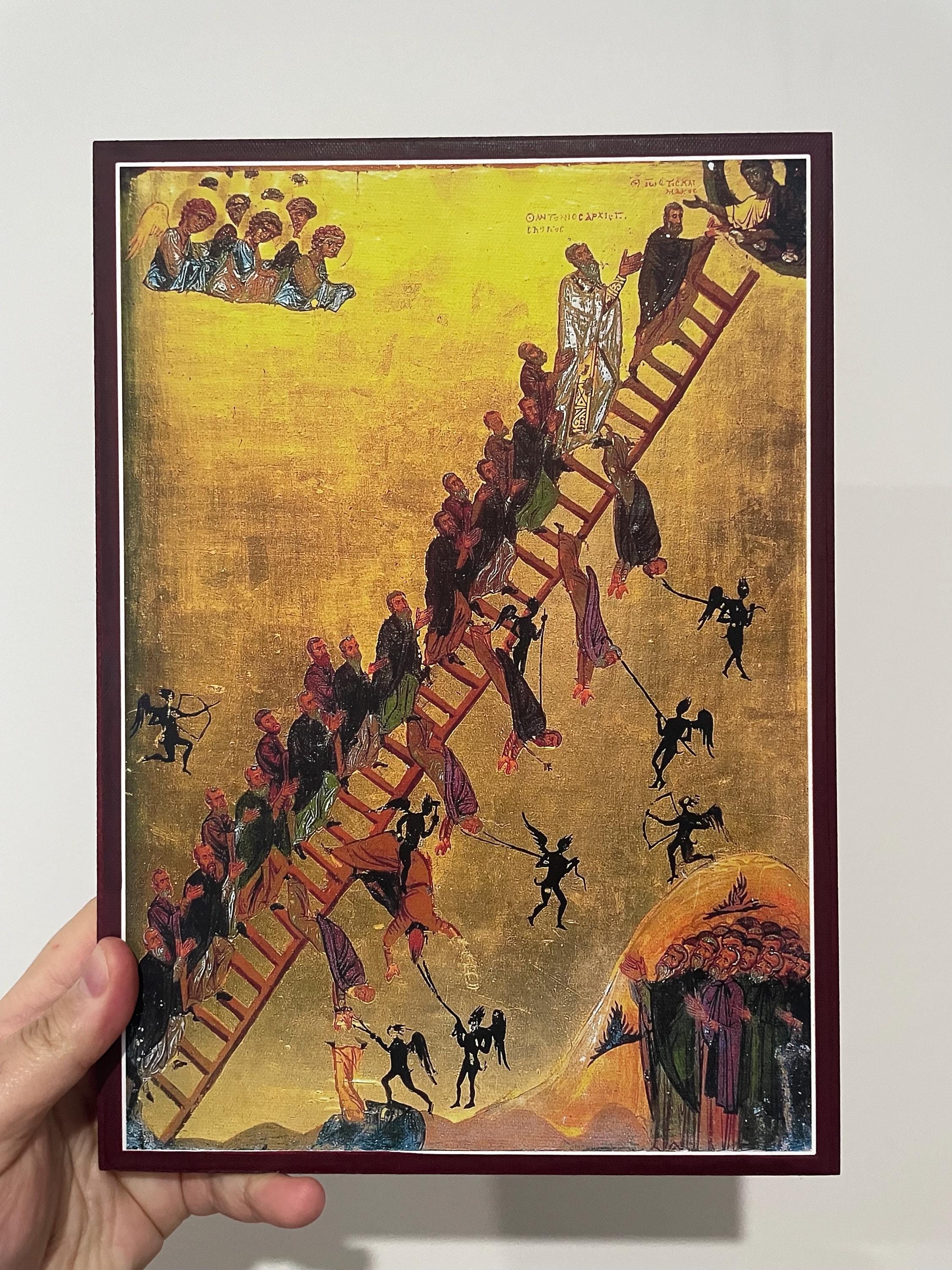 Ladder of Divine Ascent Icon | Handmade Orthodox Icon - Etsy
