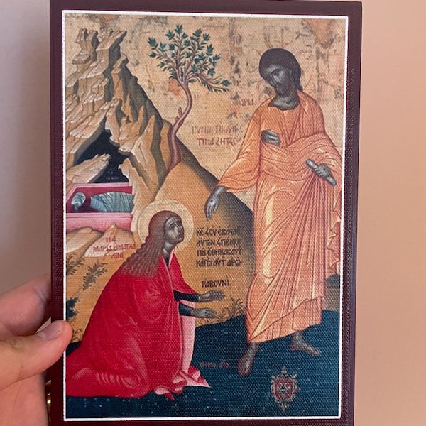 Christ Appears to Mary Magdalene | Handmade Orthodox Icon