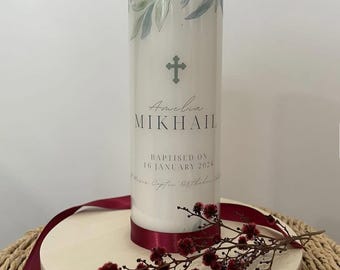 Customisable Baptism Candle