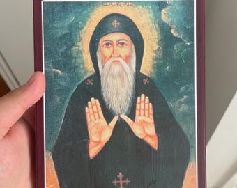 St Macarius de Egyptenaar | Handgemaakt orthodox icoon
