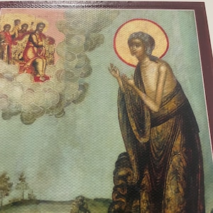 St Mary of Egypt 11x16&quot; (40x30cm) | A3 Handmade Orthodox Icon