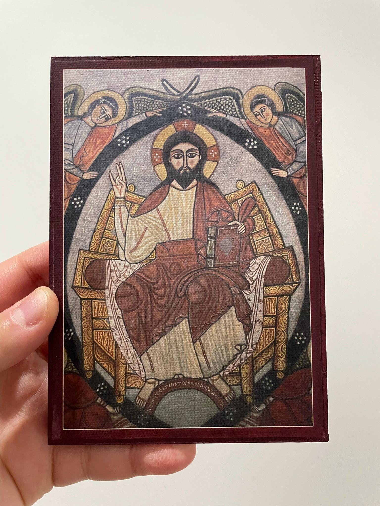 13世紀のコプト様式のフレスコ画「全能のキリスト」｜手作りの正教会