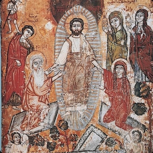 Ancient Coptic Resurrection Icon | Handmade Orthodox Icon