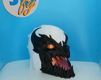 Caja de Baraja Antivenom: Capacidad para 100 cartas con funda doble + Ranura para Fichas/Dados / Almacenamiento para TCG inspirado en Marvel