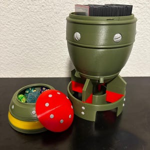 Mini Nuke Deck Box – MTG Commander Vault | Fallout-Inspired Atomic Storage with Dice Storage