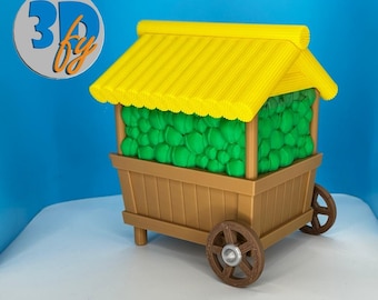 Caja de mazos Cabbage Cart: almacenamiento para más de 120 cartas de MTG Commander / Porta cartas inspirado en Final Fantasy / Regalo geek para coleccionistas