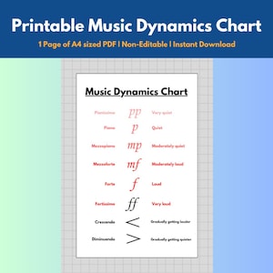 Printable Music Dynamics Chart