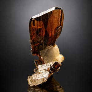 Rare Brookite on Quartz Crystal Specimen | Pakistan Collector Mineral Thumbnail