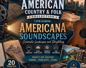 Americana-Klanglandschaften, hochwertige cineastische Folk-Instrumentalmusik, Musik für Filme, Podcasts, YouTube & kommerzielle Projekte (Digitaler Download)