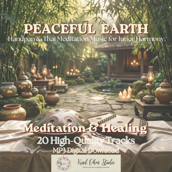 Peaceful Earth: Handpan Thai Meditation Music, Deep Healing Ambient for Anxiety Relief (Digital Download)