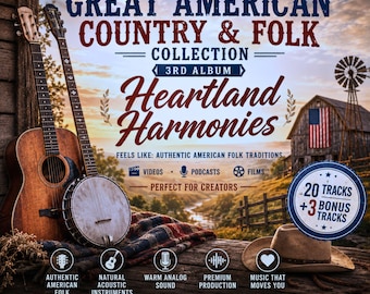 Heartland Harmonies, Americana Folk Instrumental Music Bundle für Videos, Podcasts, Filme & Kreative (Digitaler Download)