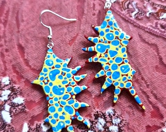 Stormfly earrings - How to Train Your Dragon inspired handmade polymer clay jewelry