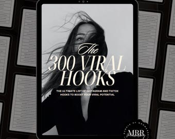 Los 300 ganchos virales para videos de Instagram Reels y TikTok, con derechos de reventa maestra, marketing digital, derechos de reventa maestra e imán de clientes potenciales.