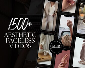 Aesthetic Faceless Reels For Instagram Stock Photo Girl Bundle With PLR MRR Faceless Video For Social Media Content For Digital Marketing