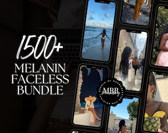 1500+ anonieme melaninevideo's, Instagram Reels Aesthetic Digital Marketing, PLR MRR Canva, With Master Resell Rights, Faceless Marketing