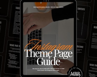 Instagram Theme page Guide, Make money with Instagram, Master Resell Rights, DFY, Faceless Marketing, Passive Income, MRR & PLR, Canva