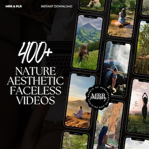 400+ Nature Aesthetic Faceless Videos, Instagram Reels and Photo Post Story, Faceless Digital Marketing, with Master Resell Rights, MRR PLR