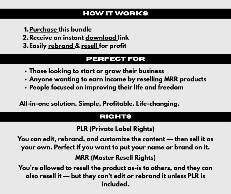 Ultimate PLR & MRR EBook Bundle – Digital Products for Passive Income & Business Growth