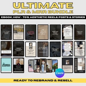 Ultimate EBook PLR MRR Bundle Passive Income, PLR Mrr Digital Products, Master Resell Rights, plr ebook, Master Resell Rights Education, dfy