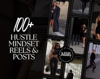 100+ Hustle Mindset Woman Reels, Motivational Quote Instagram Reels, Luxury Faceless Digital Marketing Videos With Master Resell Rights MRR