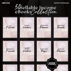 50+ MRR PLR Ebooks Editable Planners, Trackers and Journals Ideal for Passive Income with Master Resell Rights and Private Label Rights DFY