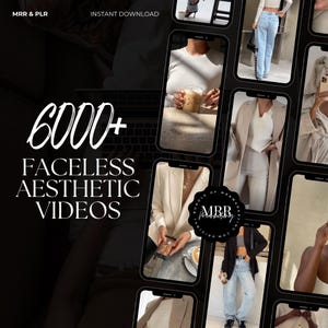 6000+ Faceless Videos For Instagram Reels | Aesthetic Faceless Digital Marketing Videos With Master Resell Rights | PLR MRR Canva
