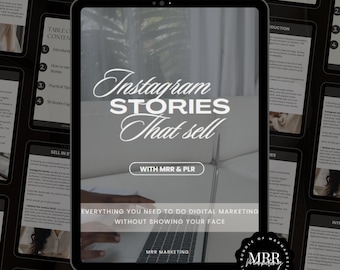 PLR Ebook PLR Digital Product Master Resell Rights Ebook Digital Marketing MRR Template Stories that sells Resell rights