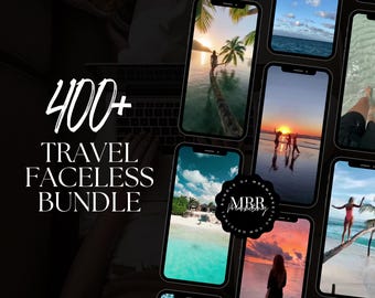 Paquete de más de 400 reels de viajes sin rostro Videos de vacaciones en la playa Publicaciones de Instagram Listo para usar Derechos de reventa maestra MRR PLR Creador de contenido Banco