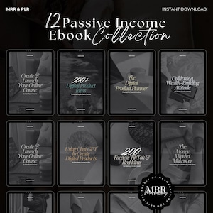 Passive Income eBook Bundle MRR, Master Resell Rights, Resell Digital Product, Sell on Etsy, PLR eBook, DFY eBook, Private Label Rights