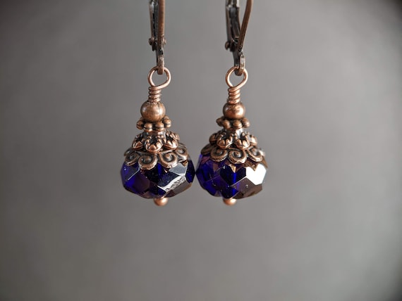 Handcrafted Copper Teardrop Earrngs