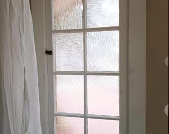 Película esmerilada para ventanas Ocean Wave: protección UV para privacidad, vinilo antiestático y no adhesivo para decoración del hogar y la oficina (44,5 x 200 cm)