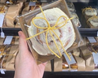 Cajas de papel kraft para dulces con tapas transparentes / Envases para postres, paquete de 50 unidades
