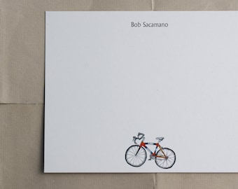 Gift Box of Cycle Race Thank You Note Cards BICYCLE RIDE Custom Bike Stationary Notecards Personalized Letter Writing Stationery Set